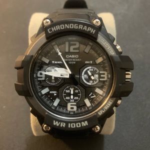 CASIO MCW-100H Men's Black/Gray Chronograph Watch